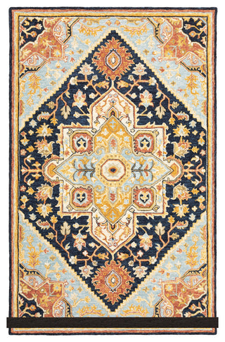 Asher Bohemian Dreams Navy and Rust Area Rug, 5'x8'