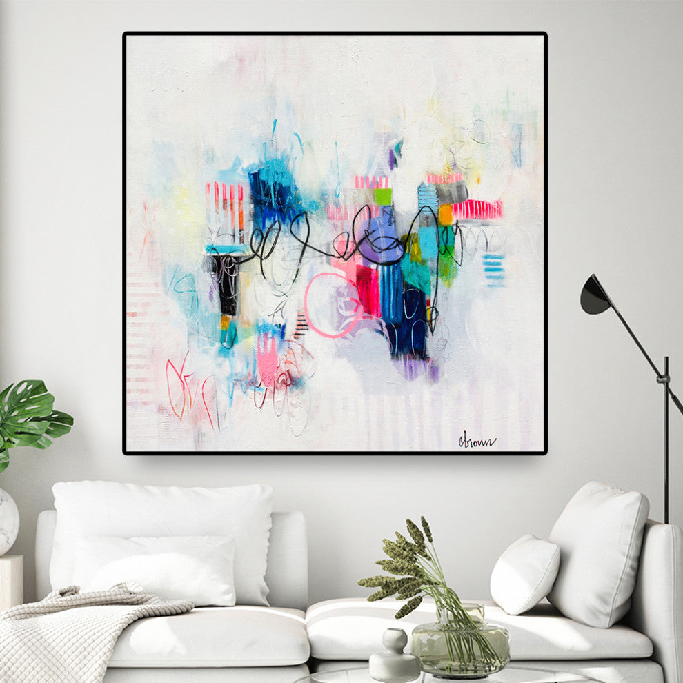 "Possibilities of the Heart" Oversized Framed Canvas, 45" x 45"
