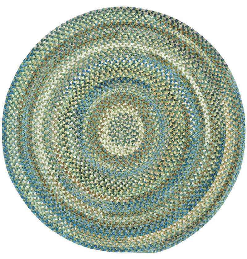 Kill Devil Hill Braided Round Rug, Dark Green, 3'