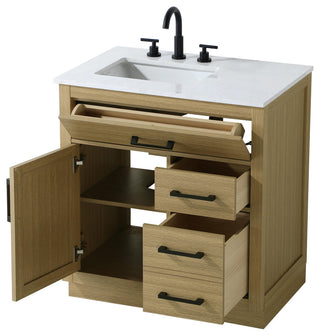 Home Living 32" Single Bathroom Vanity, Honey Brown