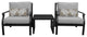kathy ireland Madison Ave. 3 Piece Aluminum Patio Furniture Set 03a, Slate