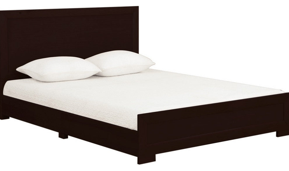 Espresso Wood King Platform Bed