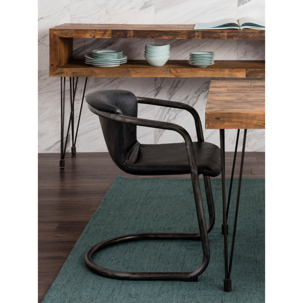 Industrial Freeman Dining Chair Antique Black - M2 - Black