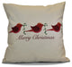Decorative Holiday Pillow, Word Print, Red, 16"x16"