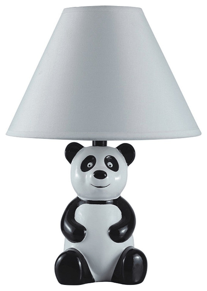 14ï¿½ Panda Ceramic Table Lamp With White Shade
