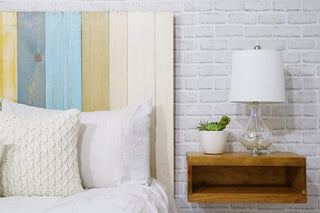 Handcrafted Headboard, Leaner Style, Sunrise Mix, Full