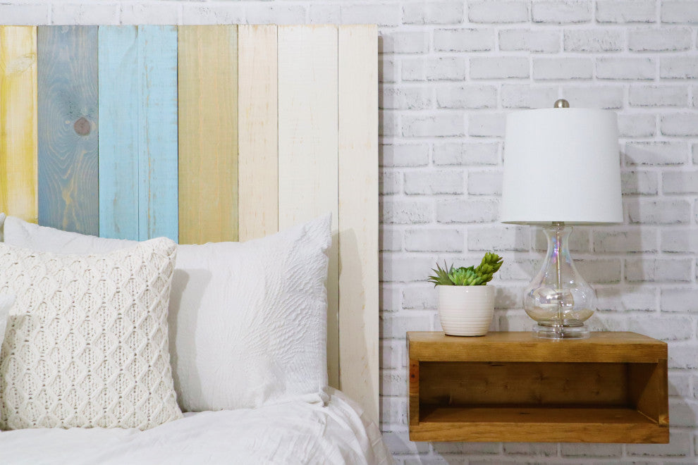 Handcrafted Headboard, Leaner Style, Sunrise Mix, Full