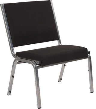 Antimicrobial Bariatric Chair With Silver Vein Frame, Black Fabric
