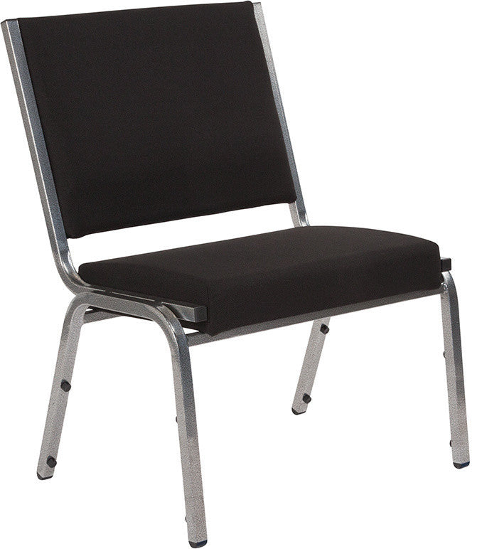 Antimicrobial Bariatric Chair With Silver Vein Frame, Black Fabric