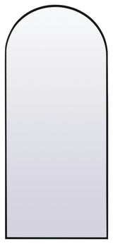 Elegant Lighting MR1A3276 Ayra 32" W x 76" H Modern Arched - Black