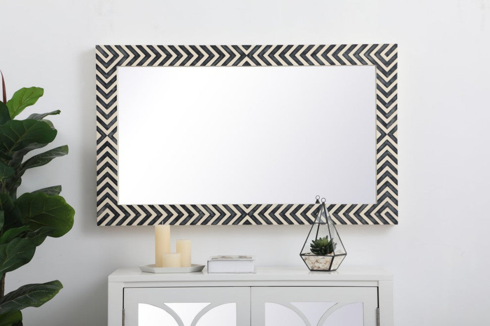 Omar Rectangle Mirror, 24", Chevron