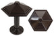 Esagono Metal Drapery Medallion Holdback, Bronze