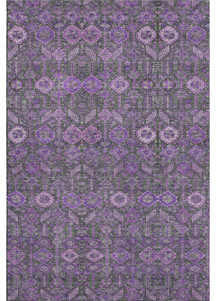 Premium Machine Washable Mayfield AMF574 Purple 8' x 10' Rug