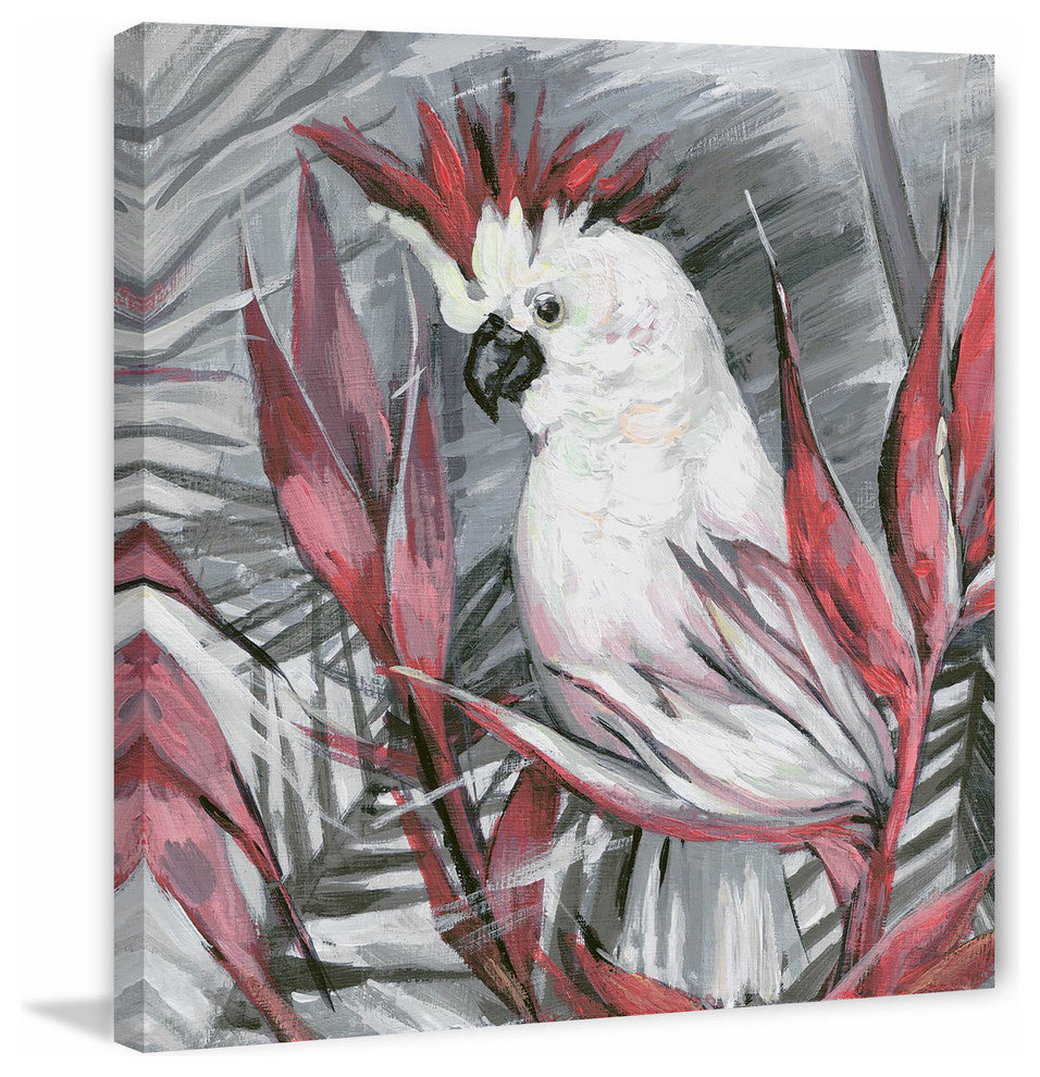 "White Cockatoo I" Painting Print on Wrapped Canvas, 40"x40"