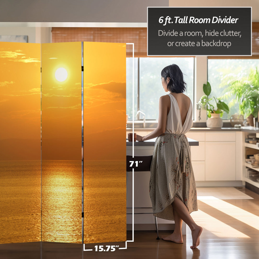 6' Tall Double Sided Sunrise Room Divider