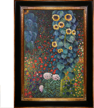 Farm Garden with Sunflowers, Opulent Frame 30 x 42