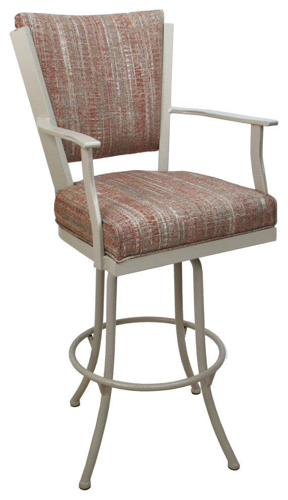 Montana Extra Tall 34" (35") Metal Bar Stool - Noam Base, Watusi Madder - Beige, 34"