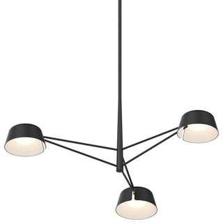 Sonneman 2033.25 Ray 36"W LED Round Chandelier - Satin Black