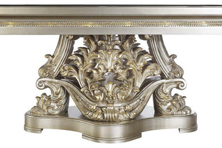 Acme Danae Dining Table Champagne and Gold Finish