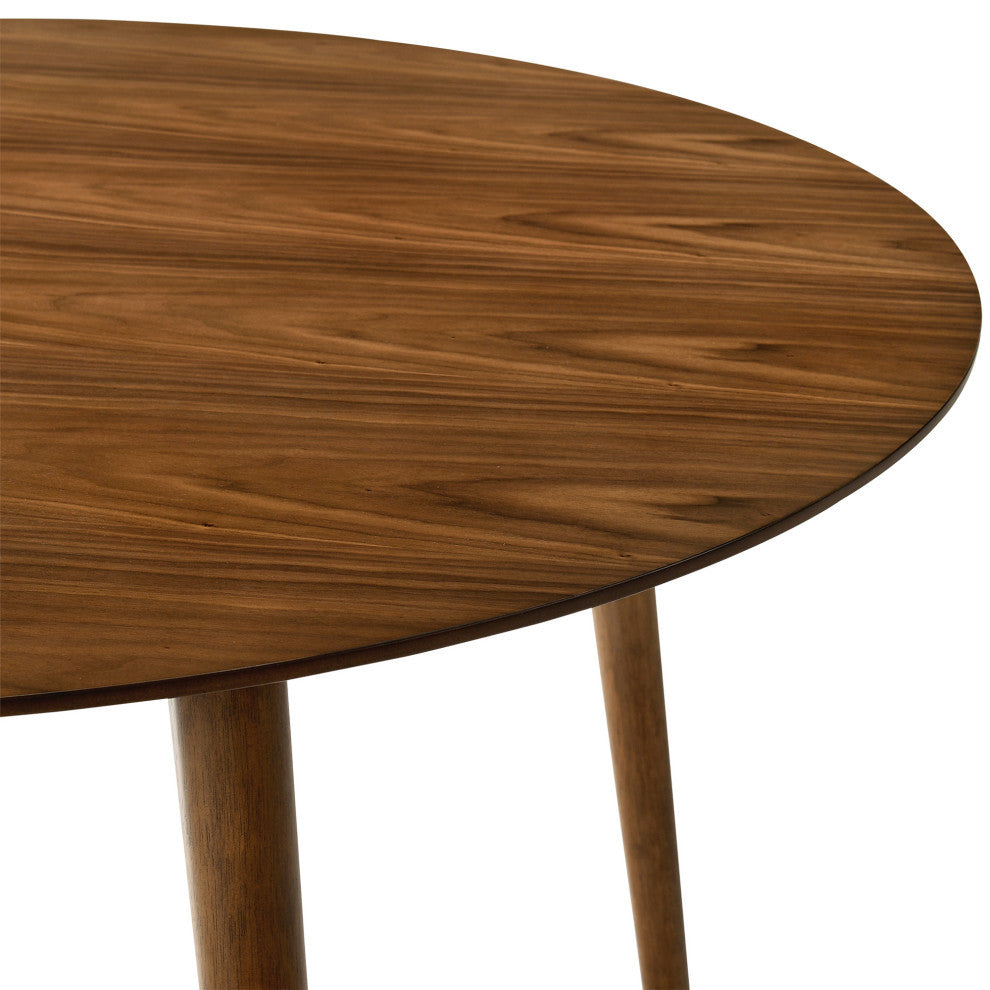 Arcadia Round Dining Table, Walnut, 42"