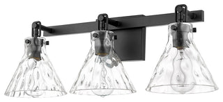 3 Light 25.5 in. Matte Black Vanity Light