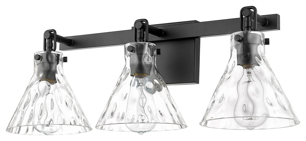 3 Light 25.5 in. Matte Black Vanity Light