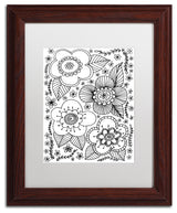 Elizabeth Caldwell 'Big Blooms' Art, Wood Frame, White Mat, 11x14