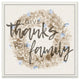 "Give Thanks For Family Strawflower Wreath", 12 X 12, Wall Plaque Art