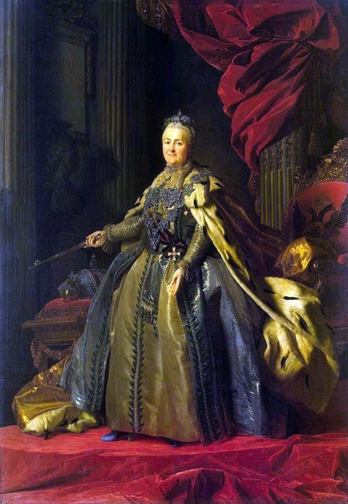 Alexander Roslin Portrait of Catherine II, Gallery Wrapped Canvas, 18"x27"