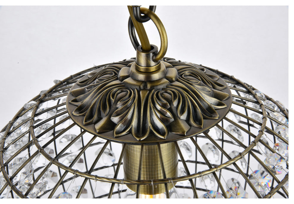 Earlene 1-Light 12" Antique Bronze Pendant