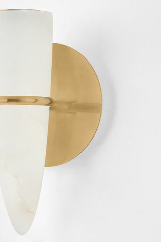 Corbett Lighting Lombardy Integrated LED Wall Sconce, Vintage Brass, 6"Dx9.75"H