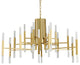 Zelbio | Gold/Black Postmodern LED Chandelier for Living Room, Gold, 60 Lights - Dia109.0xh70.1cm / Dia42.9xh27.6"