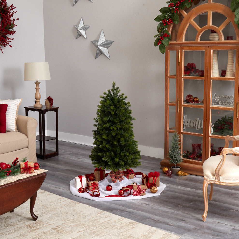 Nearly Natural T3286 4 Slim Colorado Mountain Spruce Artificial Christmas Tree