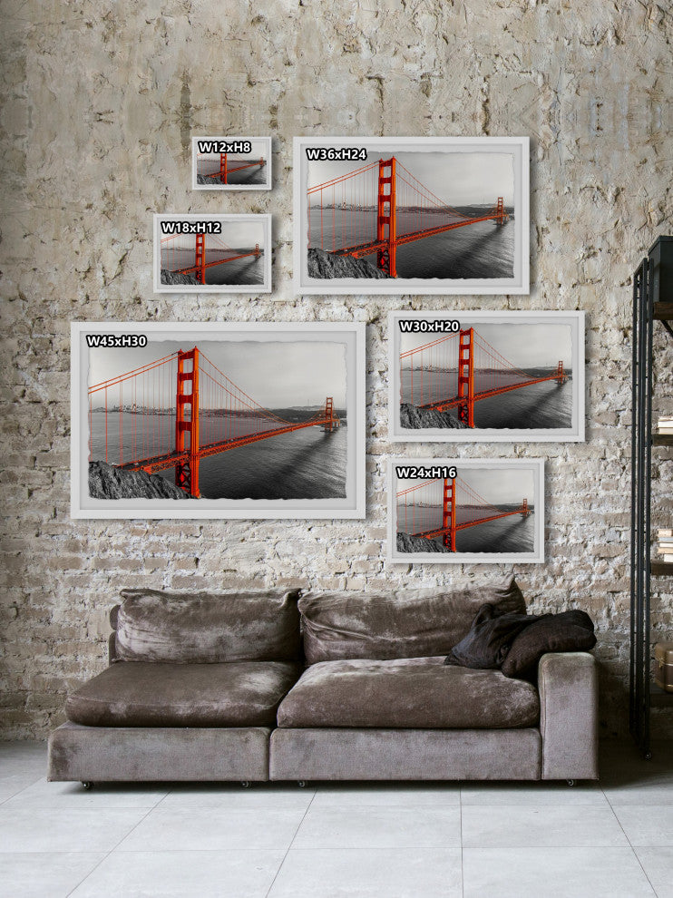 "Find Me in Golden Gate" Framed Painting Print, 12x8