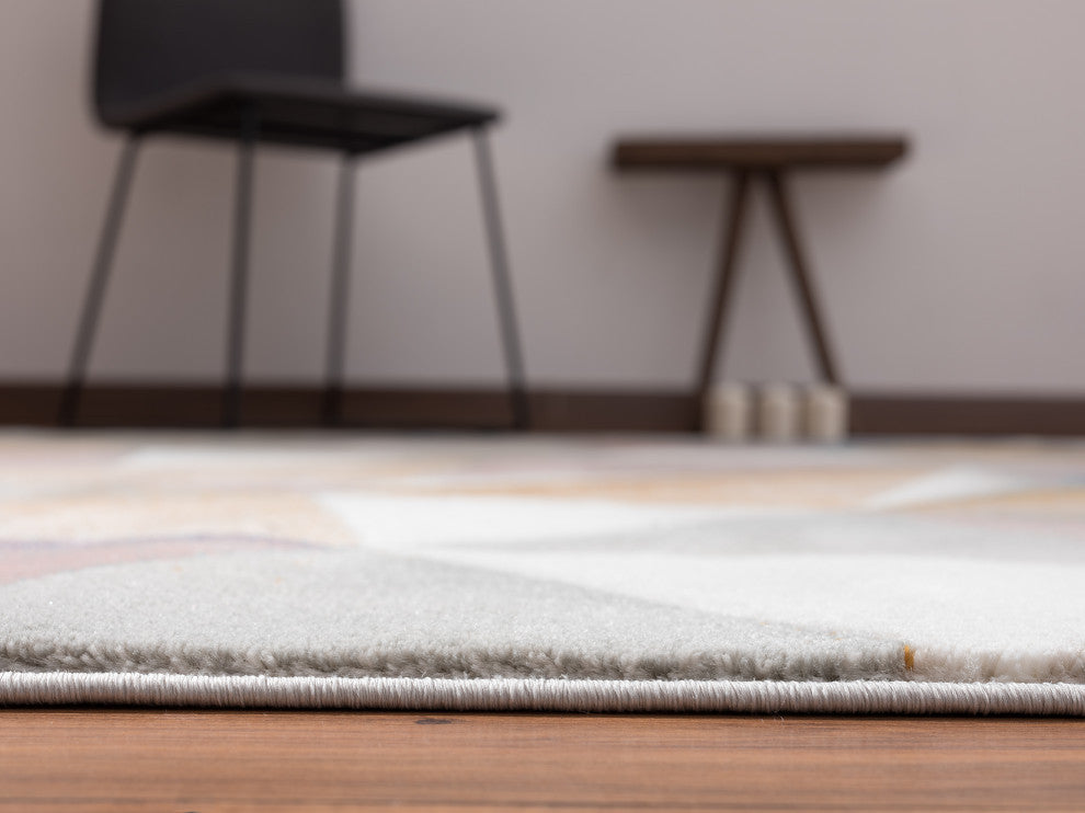 Abani Arto Collection ART150A Contemporary 3D Geometric Area Rug