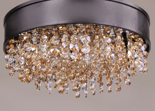 Maxim 39650 Mystic 16"W LED Crystal Ceiling Light - Bronze / Scotch Crystal