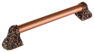 Acanthus Appliance Pull, Antique Copper, 16", Plain