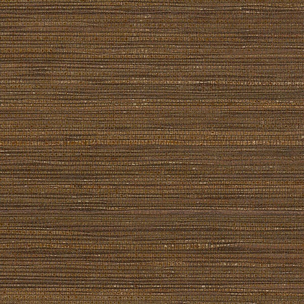 Decorator, Grasscloth Texture Wallpaper Brown Sample