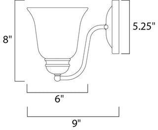 Maxim 2120FT Basix 8" Tall Bathroom Sconce - Satin Nickel