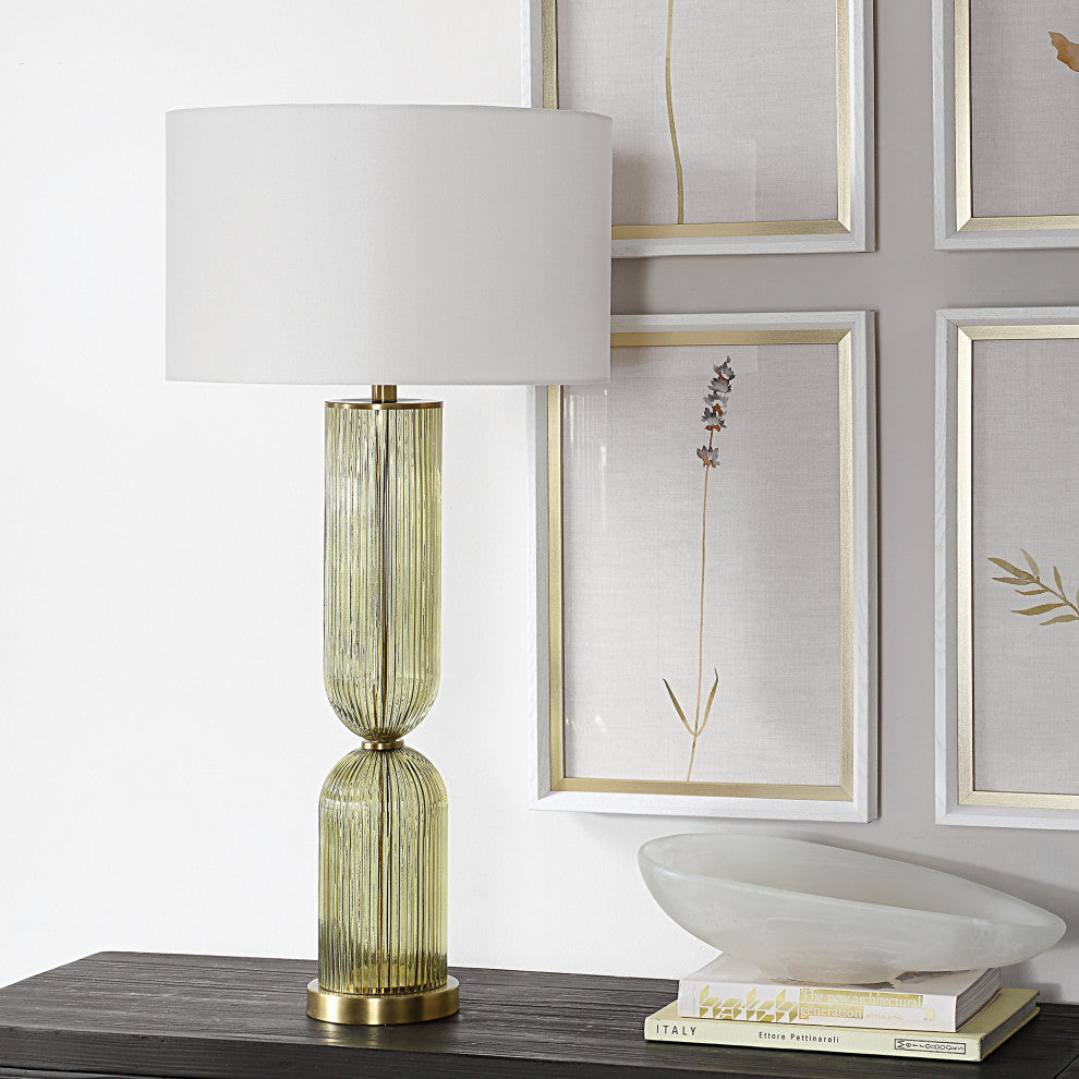 Uttermost Mirah Olive Glass Table Lamp