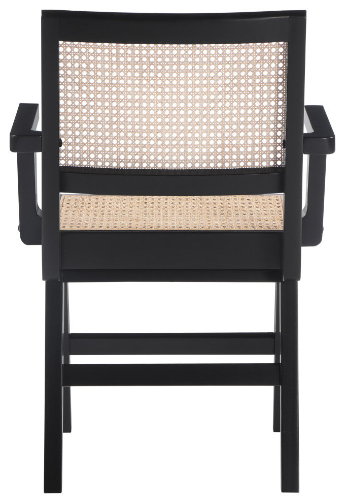 Preston Dining Chair, Set of 2, Black, Arm Chair