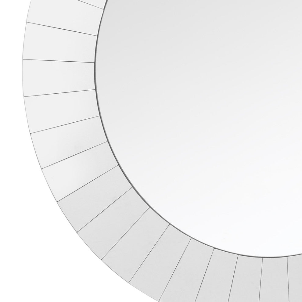 Clear Round Accent Glass Mirror