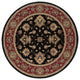 Aiden Traditional Vintage Inspired Black/Red Rug, 6' Round