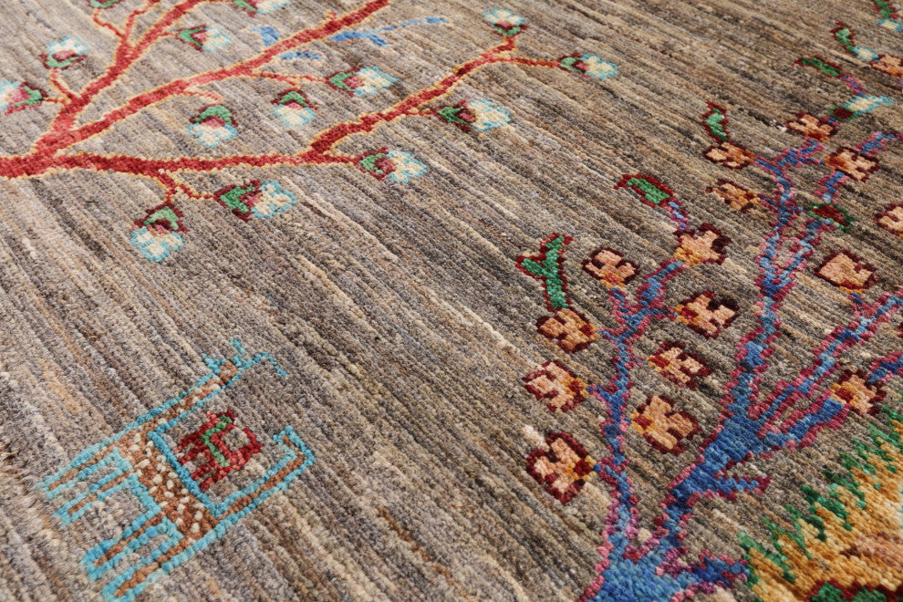 5' 8" X 8' 3" Tribal Persian Gabbeh Handmade Wool Rug Q5289