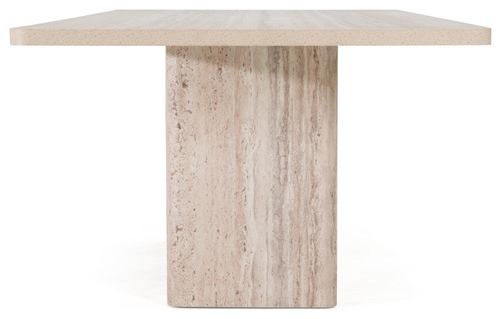 Nova Domus Roma Modern Faux Travertine Rectangular Dining Table