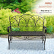 Iron Sun Leaves Garden Bench