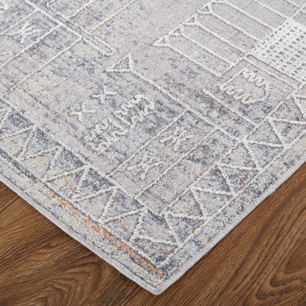 Weave & Wander Edwardo Rug, Gray/Ivory, 1'-8" X 2'-10" Rug