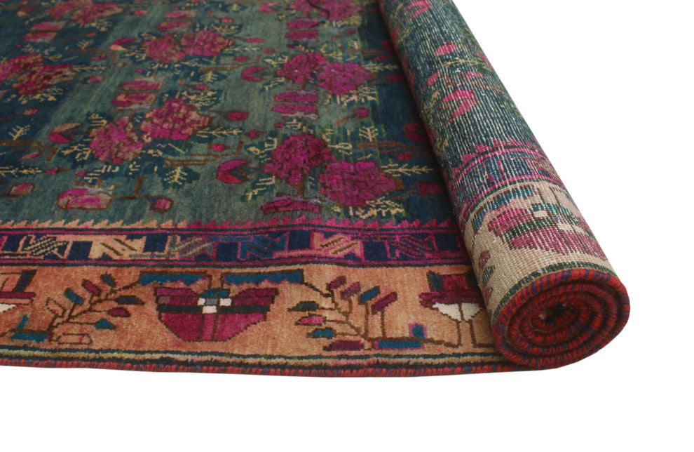 Fine Vintage Distressed Kulwa Blue Rug
