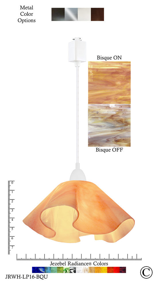 Jezebel Radiance Lily Large Track Light, Bisque
