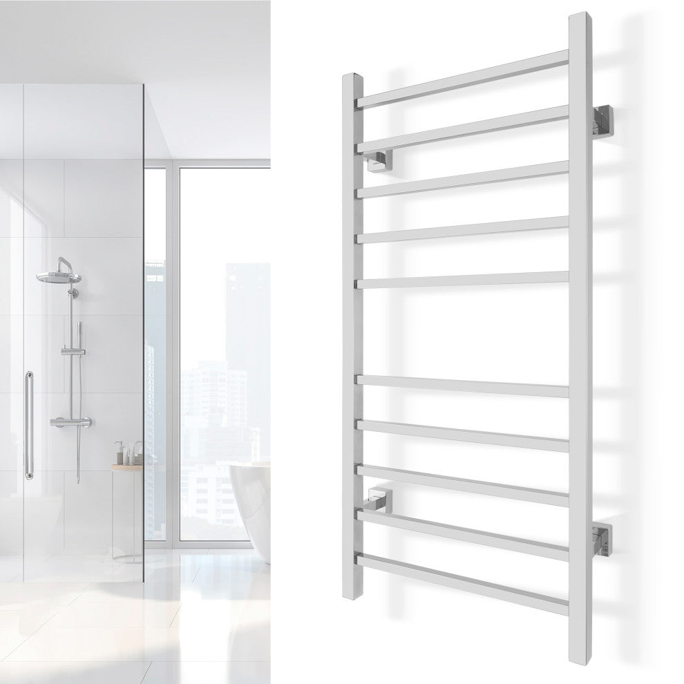 Metropolitan Towel Warmer Dual Connection Polished, 10 Bars